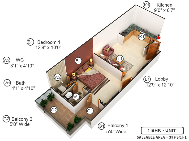 3DFloorPlan of Landmark The Homes 81