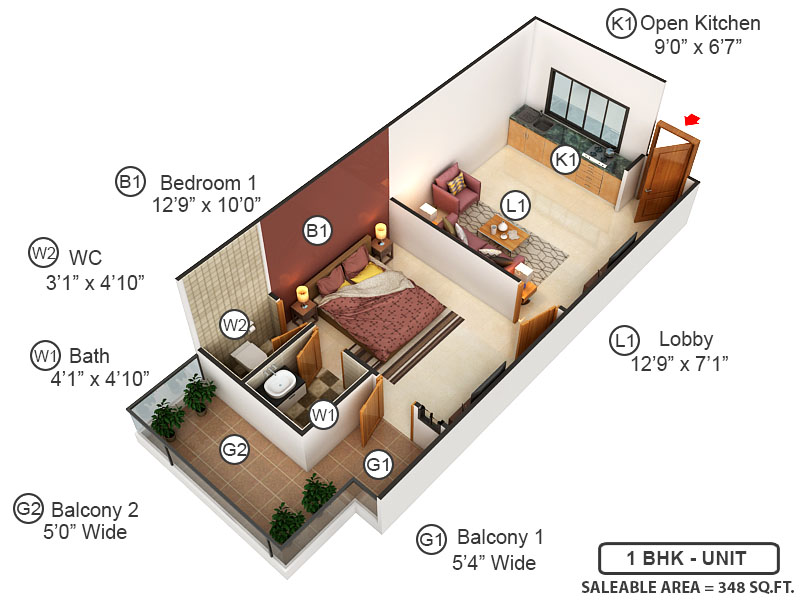 3DFloorPlan of Landmark The Homes 81