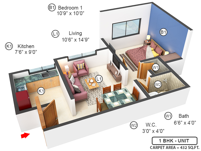 3DFloorPlan of Arihant City Phase II