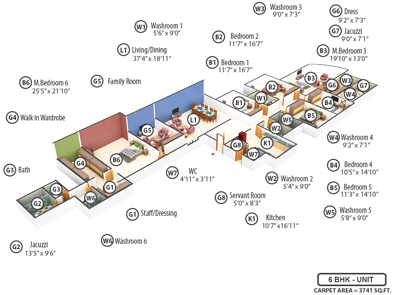 3DFloorPlan of Marathon Monte Carlo 3