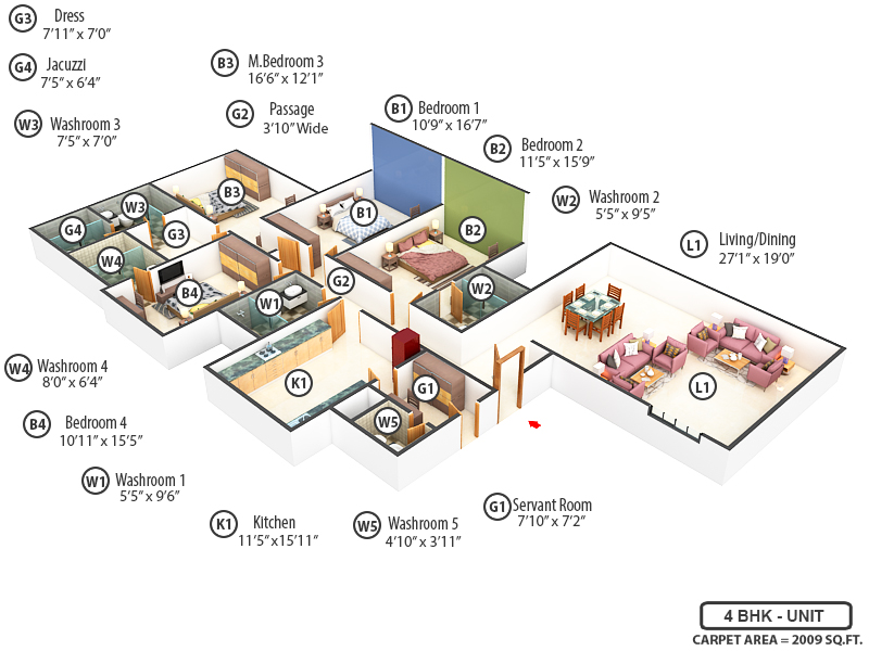 3DFloorPlan of Marathon Monte Carlo 3