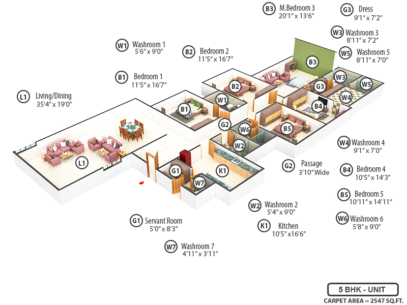 3DFloorPlan of Marathon Monte Carlo 3