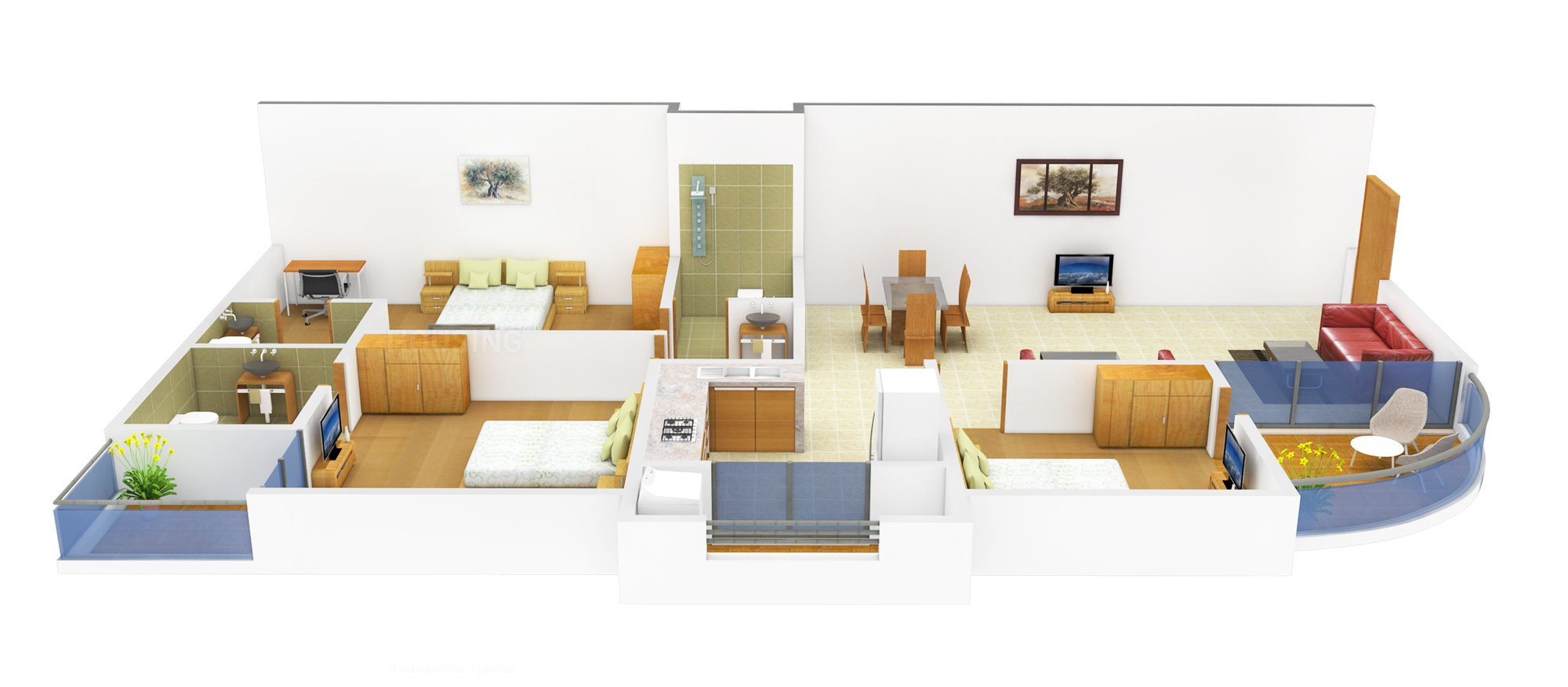 3DFloorPlan of Sangath Silver