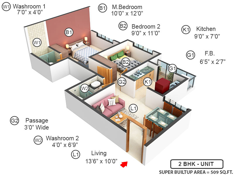 3DFloorPlan of Arihant Anant Phase 1