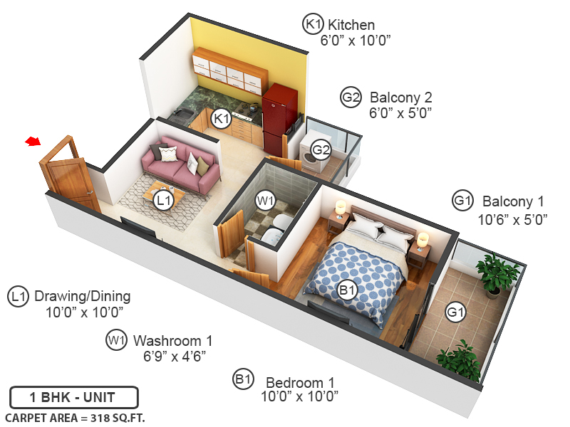 3DFloorPlan of Adore Ananda