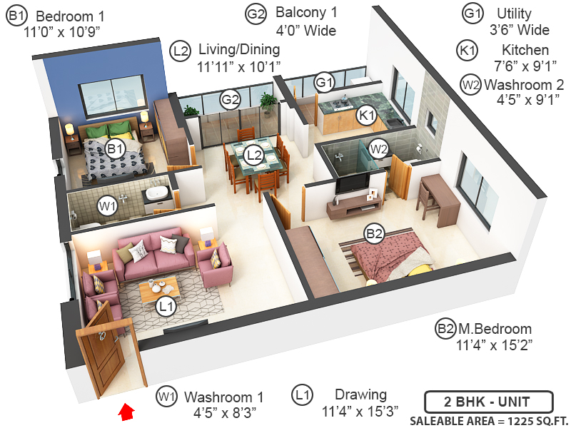 3DFloorPlan of Solitaire Unity
