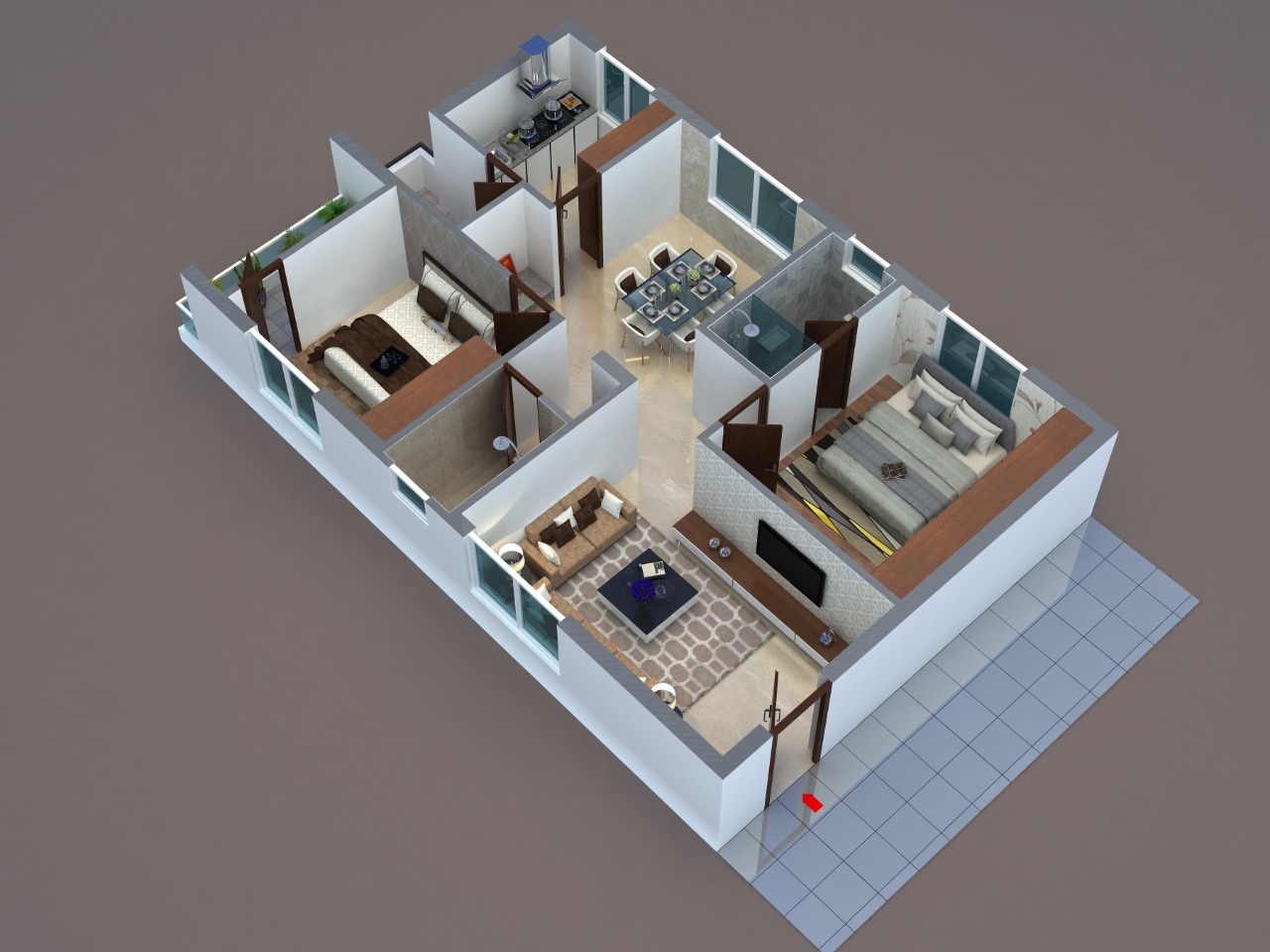 3DFloorPlan of Sanvi Kowsalya Manidweepam