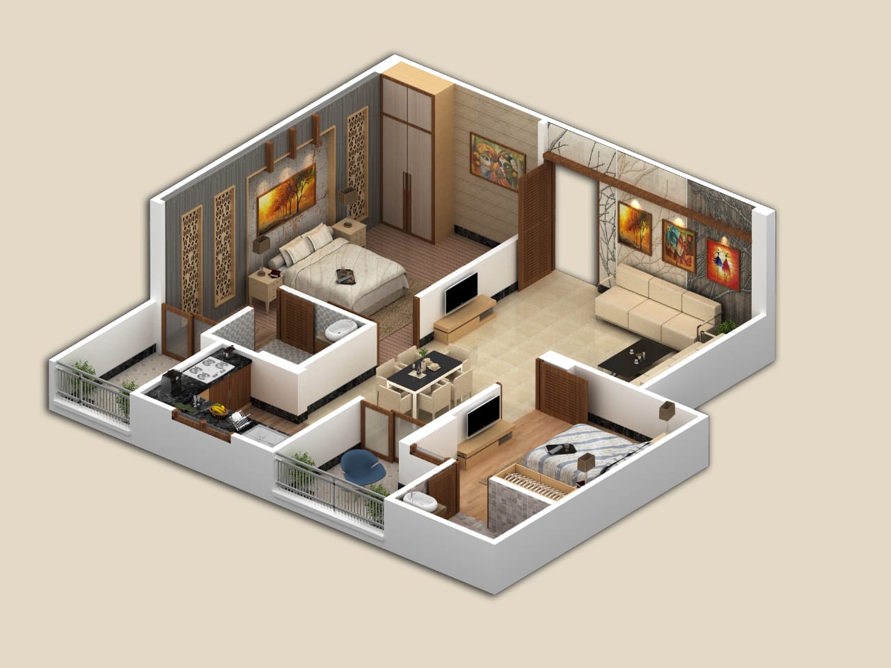 3DFloorPlan of Somya Sky Legend