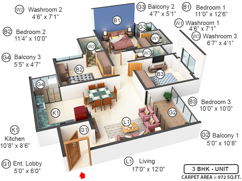 3DFloorPlan of Vision Aristo