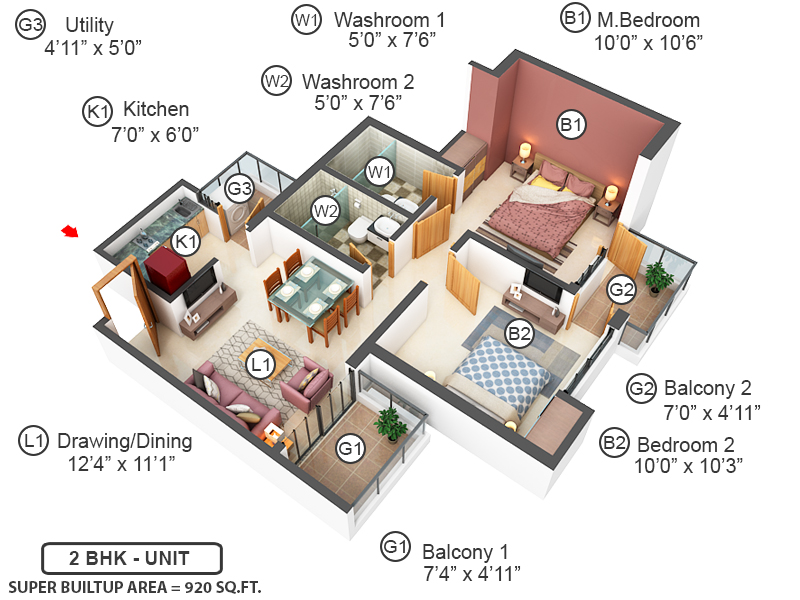 3DFloorPlan of Oasis Grandstand