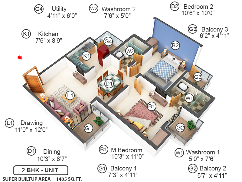 3DFloorPlan of Oasis Grandstand