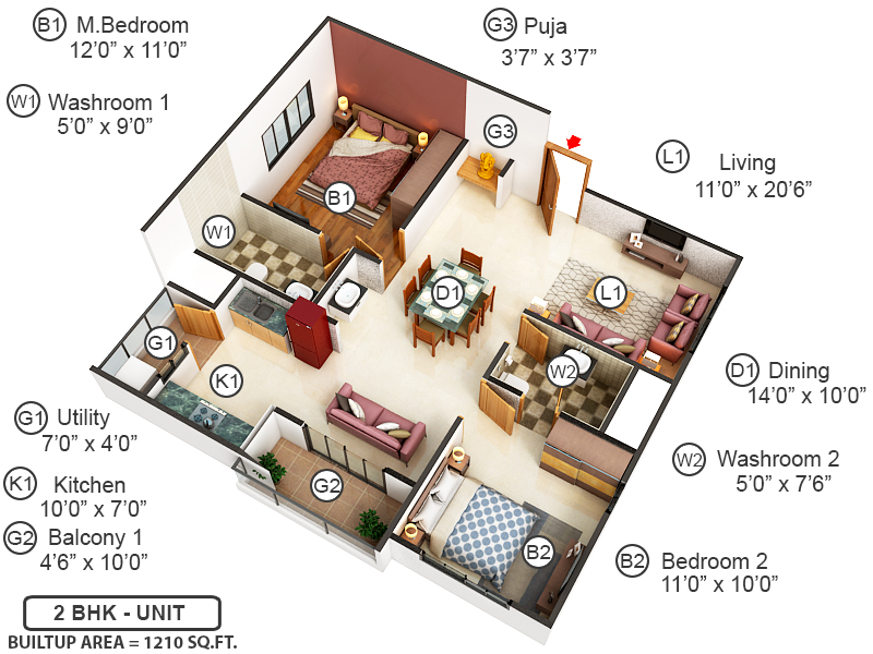 3DFloorPlan of Cybercity Westbrook