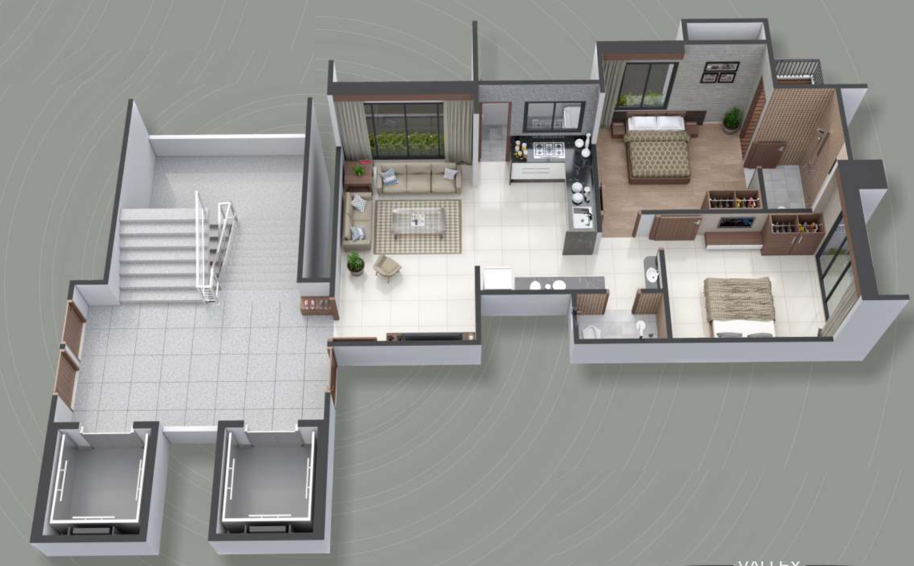 3DFloorPlan of Shagun Saffron Valley