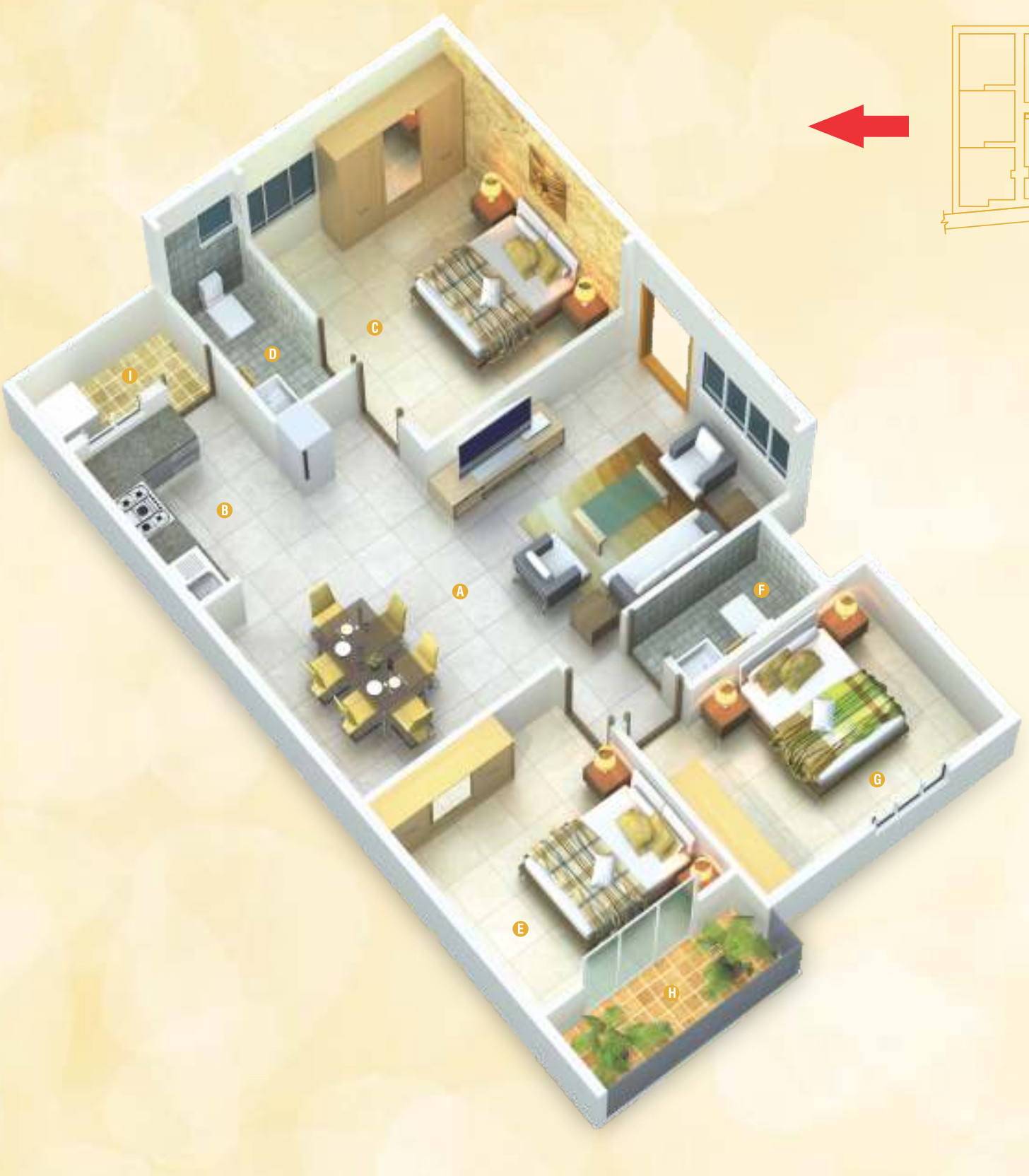 3DFloorPlan of KVG Sarovar