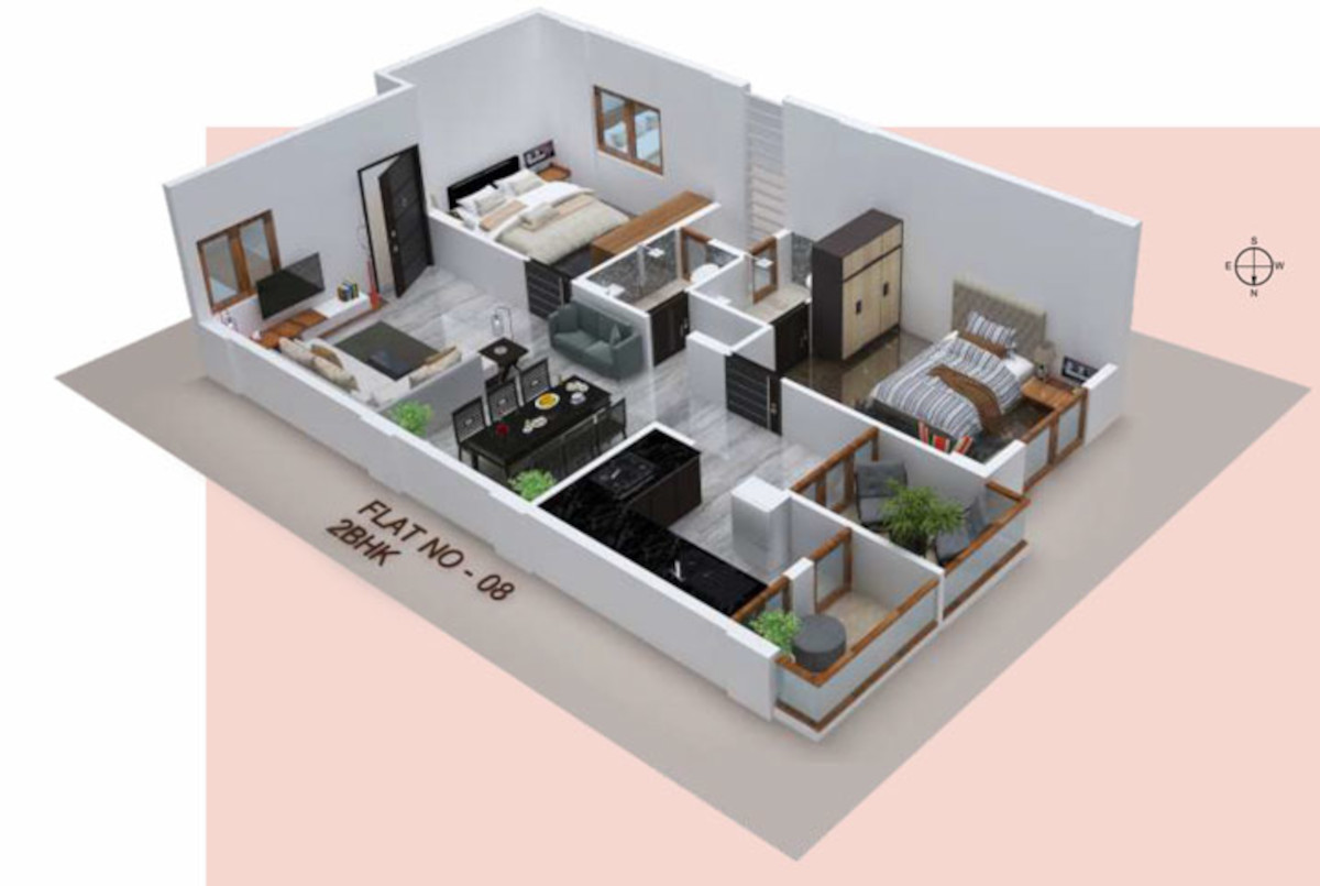 3DFloorPlan of Shravanthi Prima