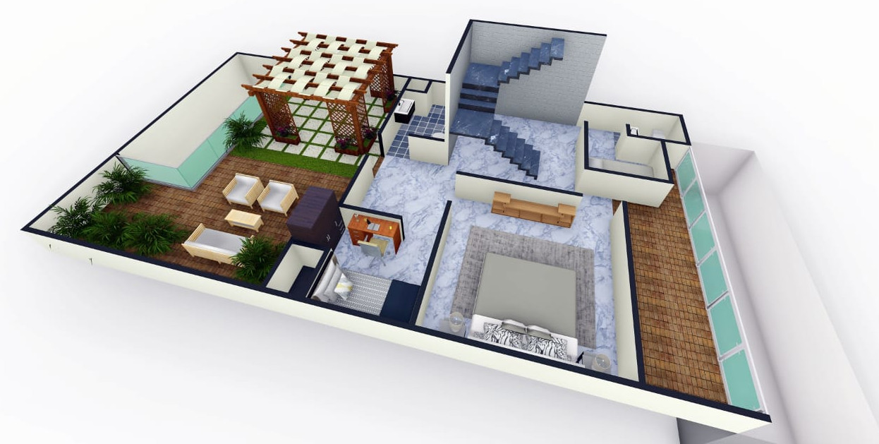 3DFloorPlan of Shivansh Smart Villa