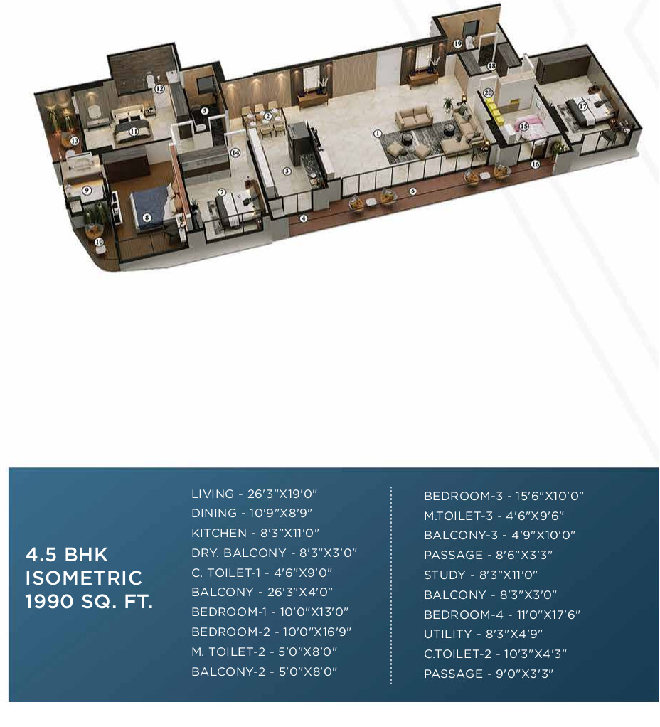 3DFloorPlan of Gurukrupa Vyom