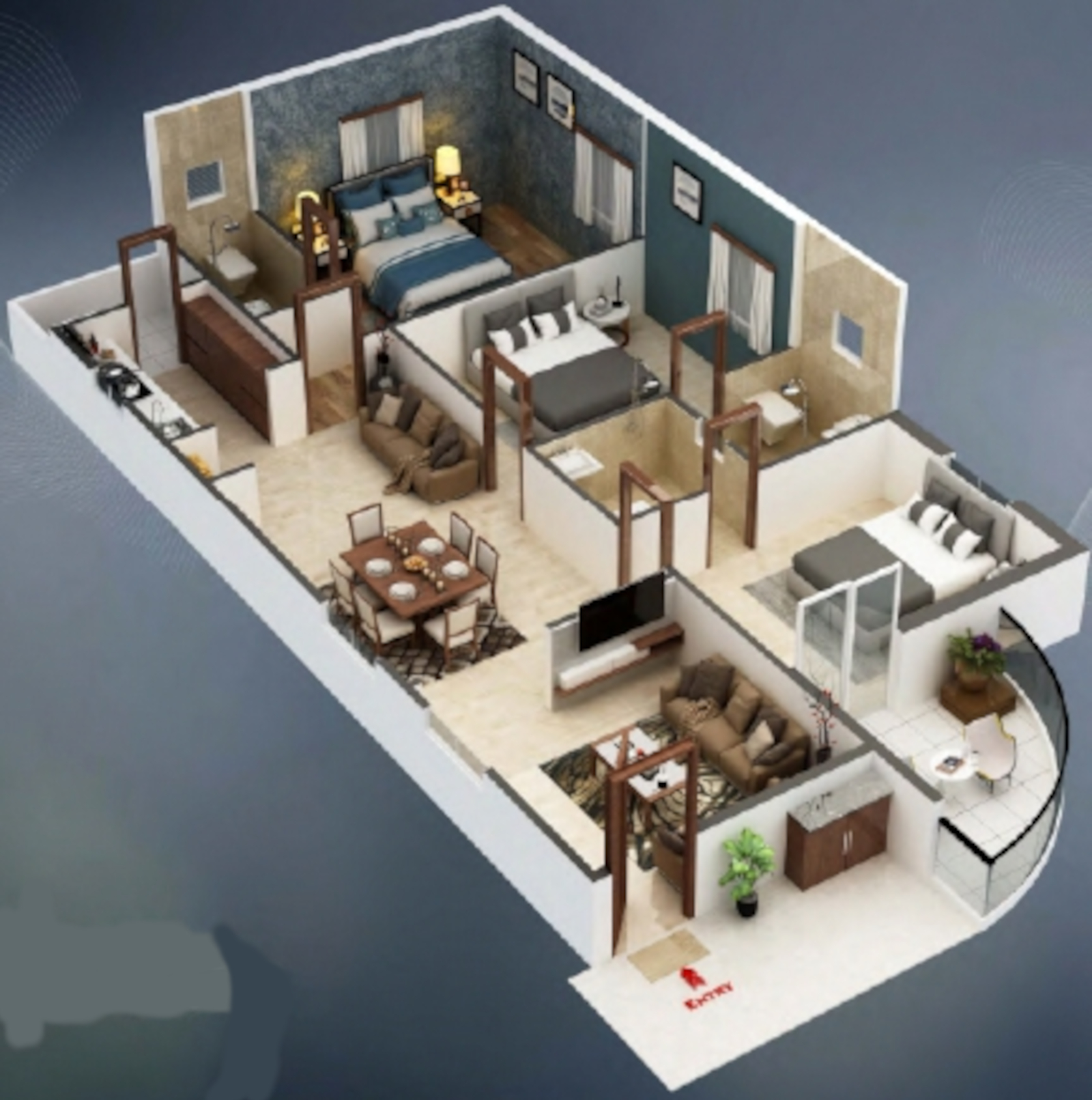 3DFloorPlan of VVR Green Meadows