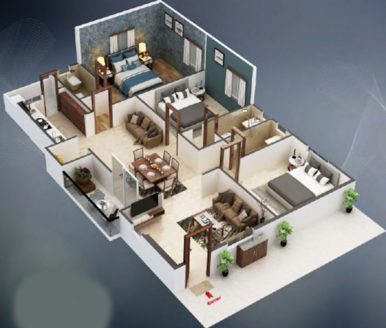 3DFloorPlan of VVR Green Meadows
