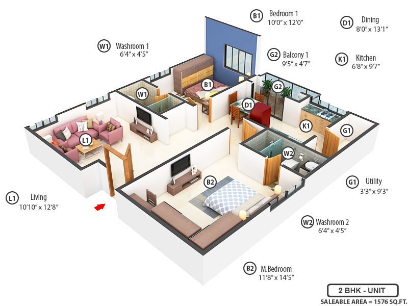 3DFloorPlan of Indis PBEL City Tower P