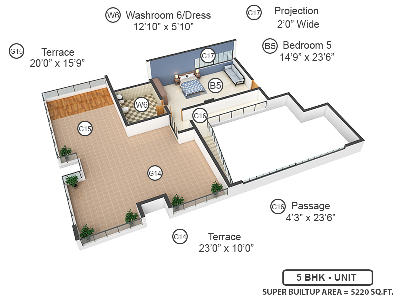 Upper Level Penthouse Plan Upper Level Penthouse Plan