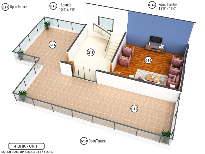 Terrace Floor Plan Terrace Floor Plan