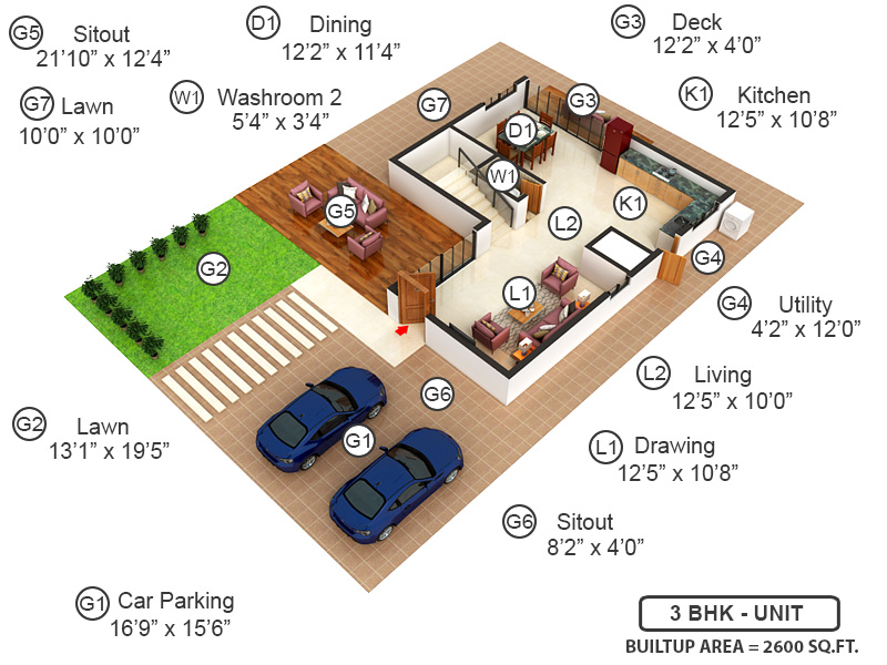 3DFloorPlan of Sark Prime Life Spaces
