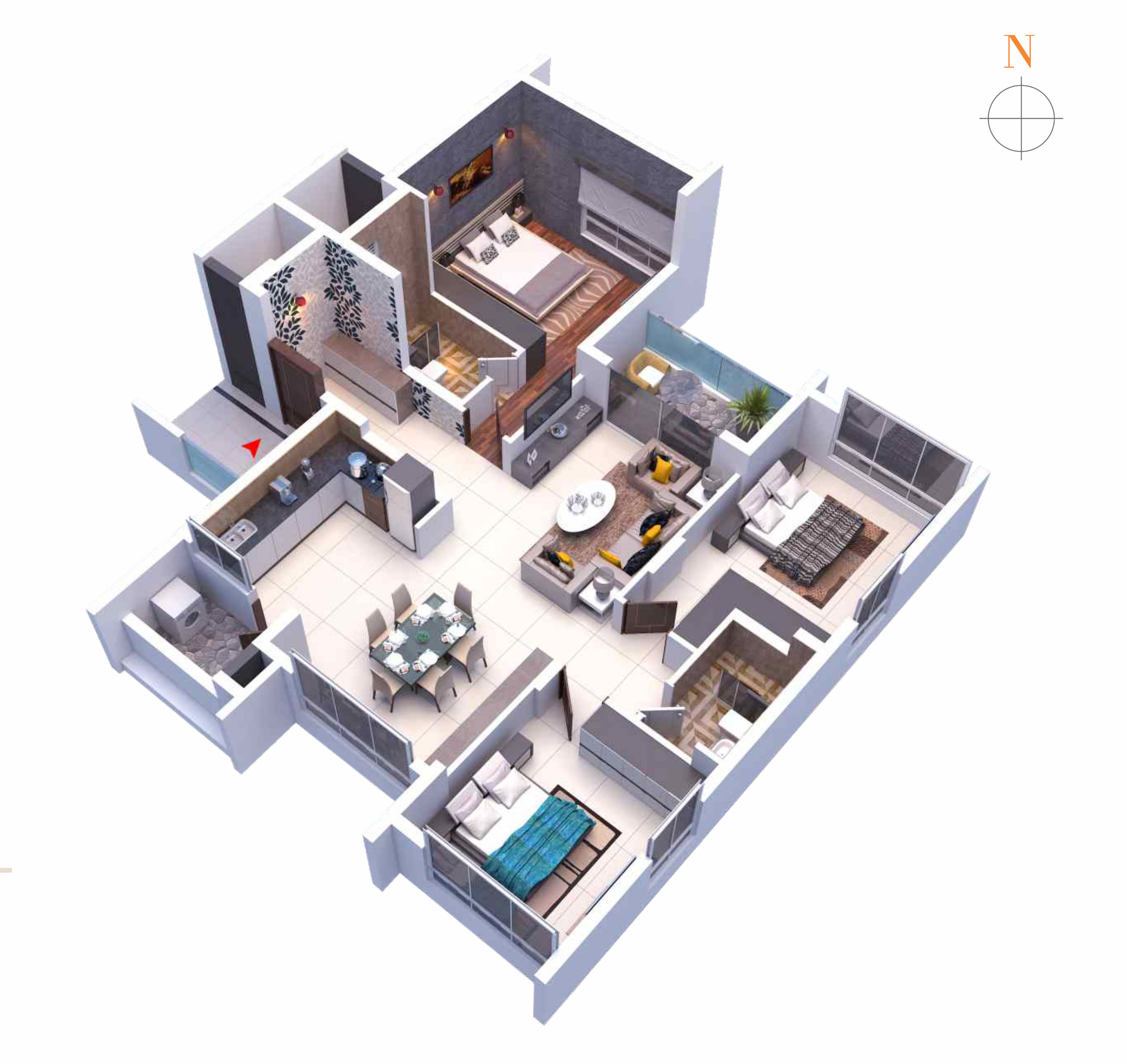 3DFloorPlan of Temple Tree