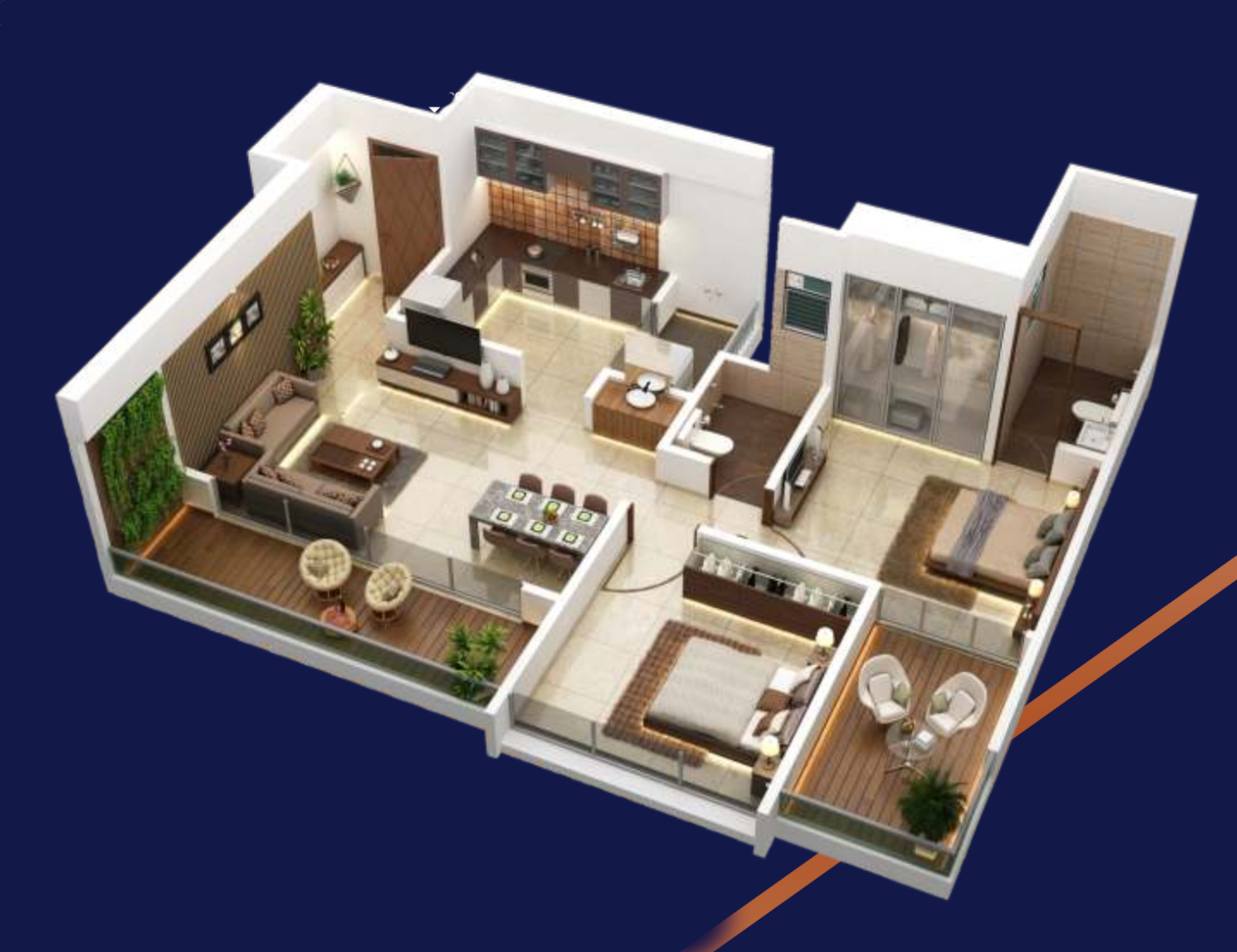 3DFloorPlan of Prabhas The Sky Tower