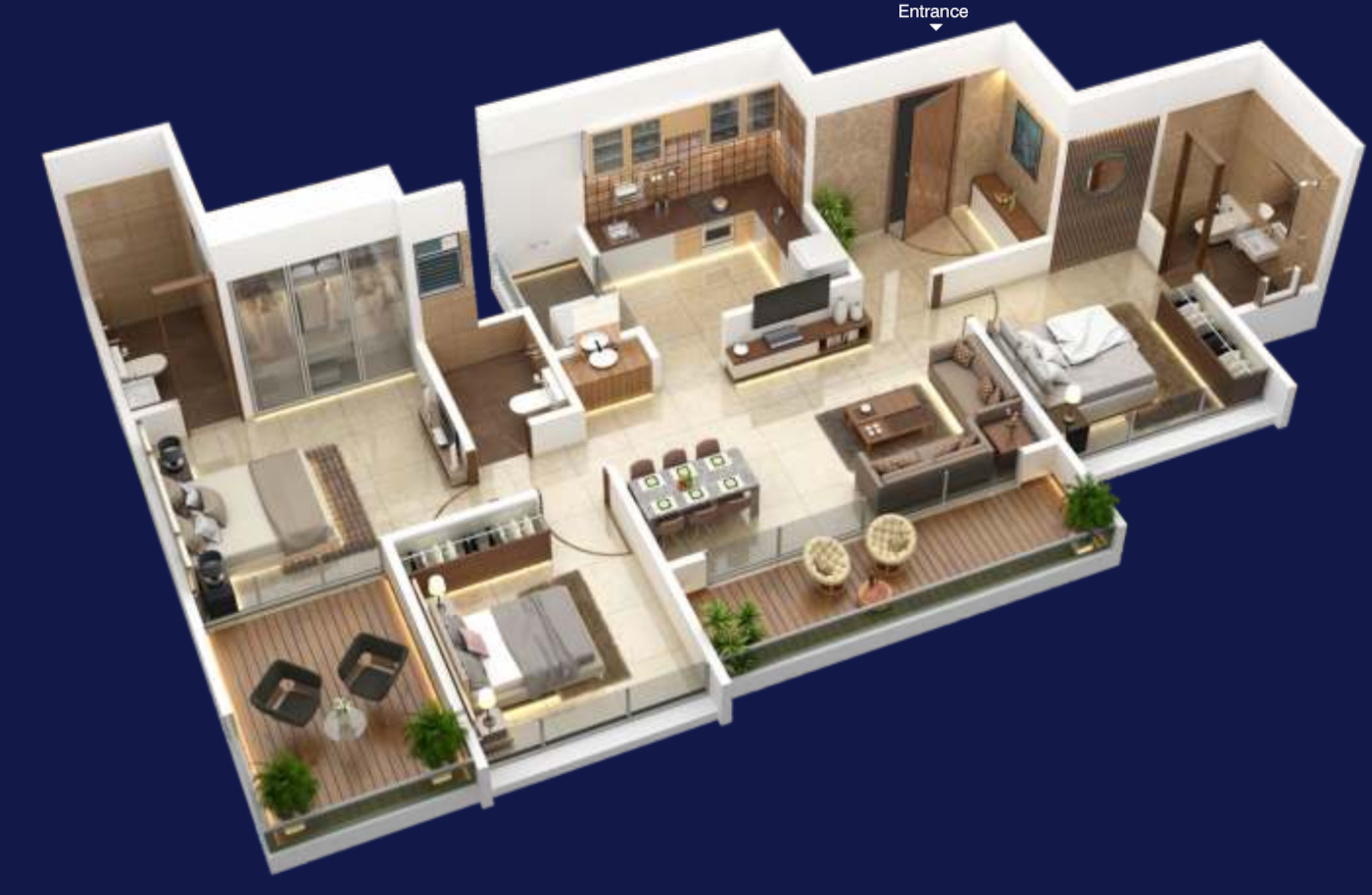 3DFloorPlan of Prabhas The Sky Tower