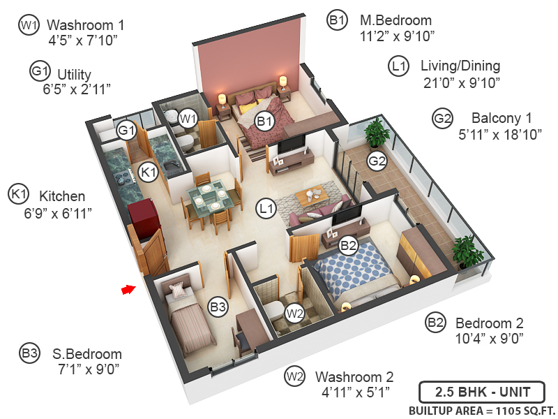 3DFloorPlan of IRA M 3