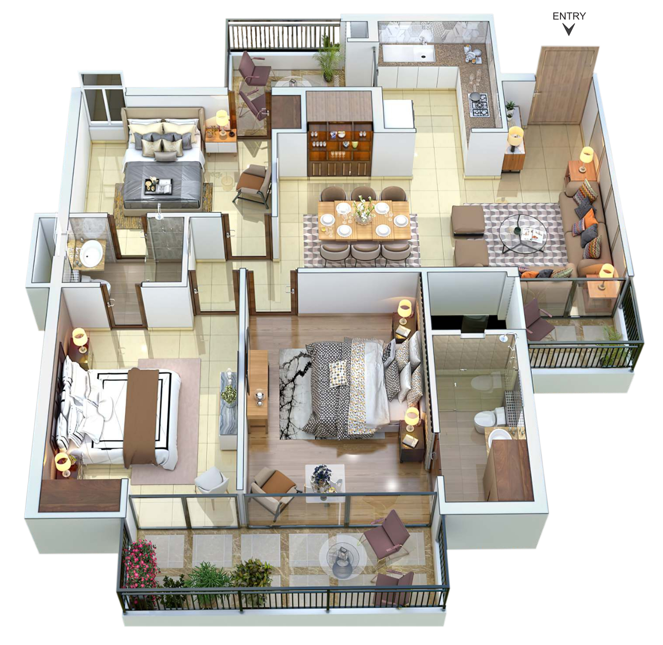 3DFloorPlan of The Medallion