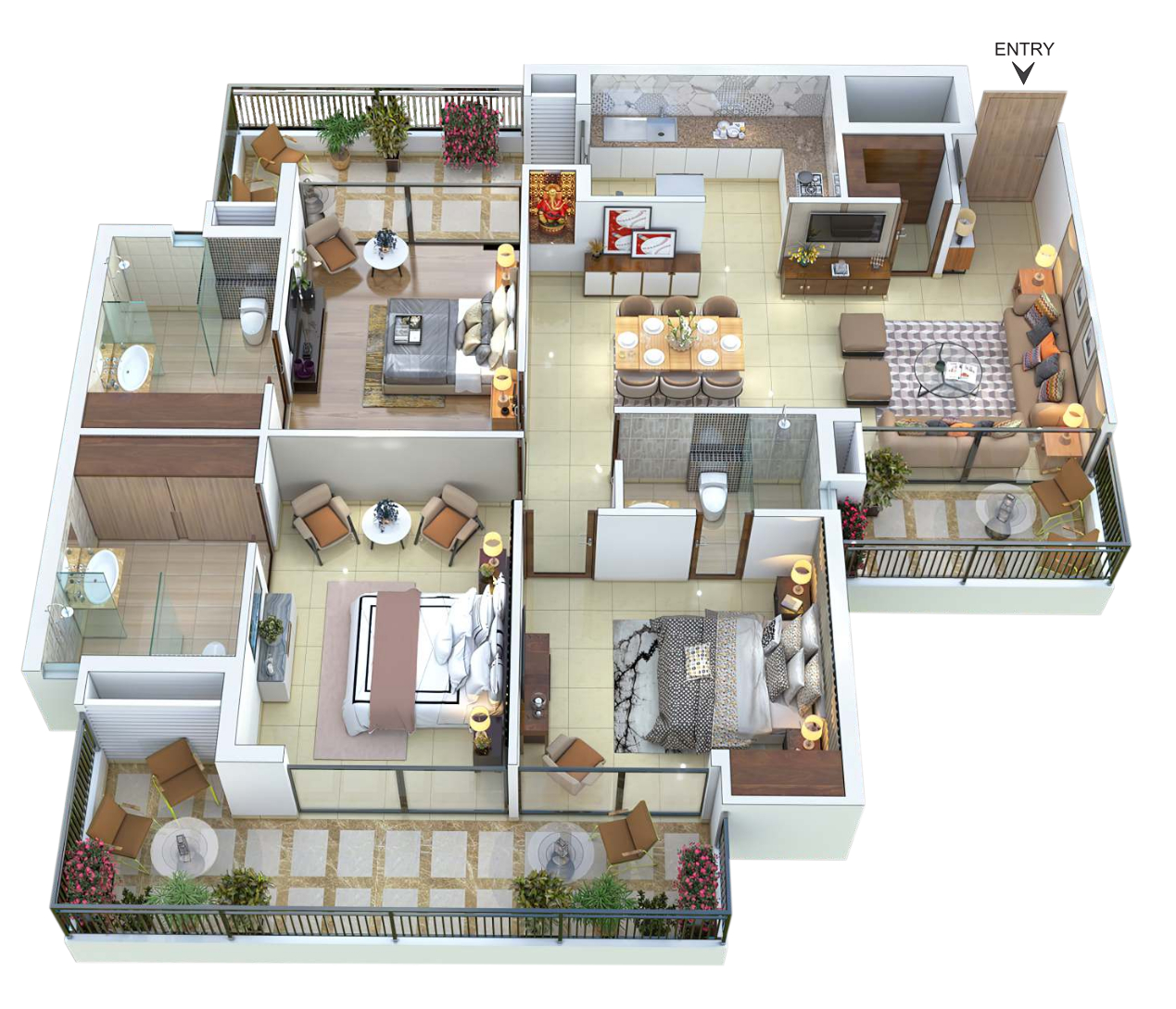 3DFloorPlan of The Medallion