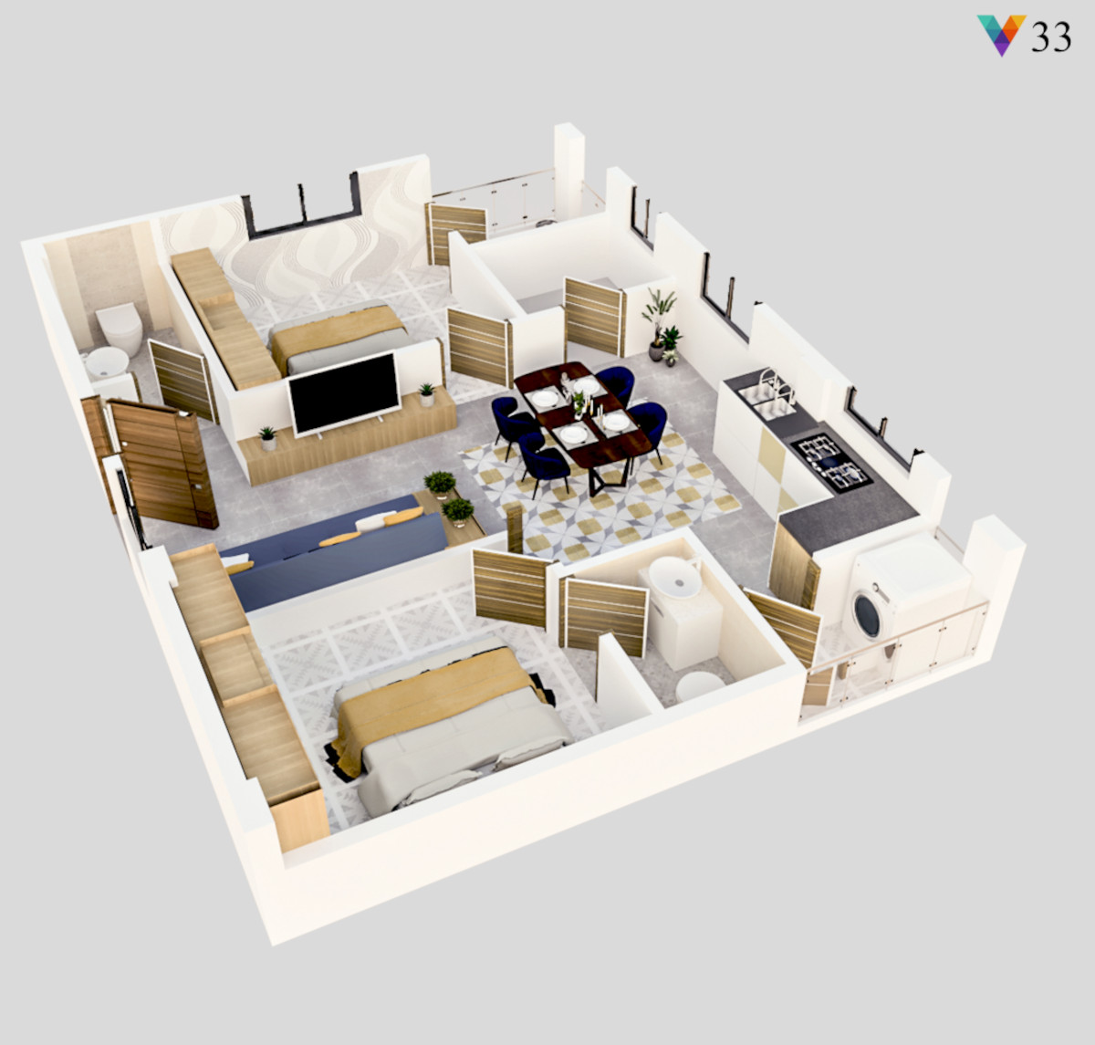 3DFloorPlan of Vishwanadh V33