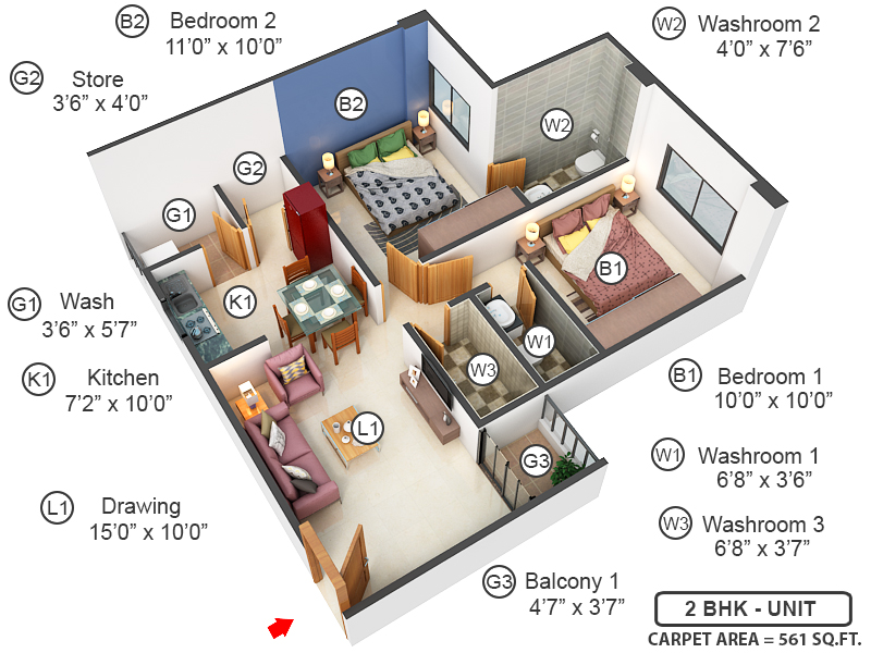 3DFloorPlan of Ayman 52