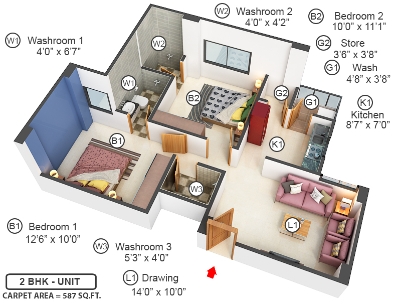 3DFloorPlan of Ayman 52