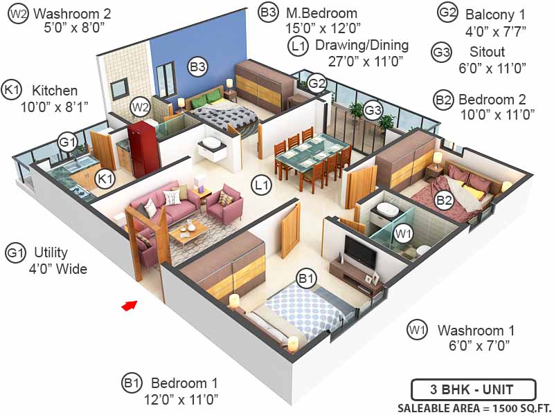 3DFloorPlan of Sukhii Ubuntu