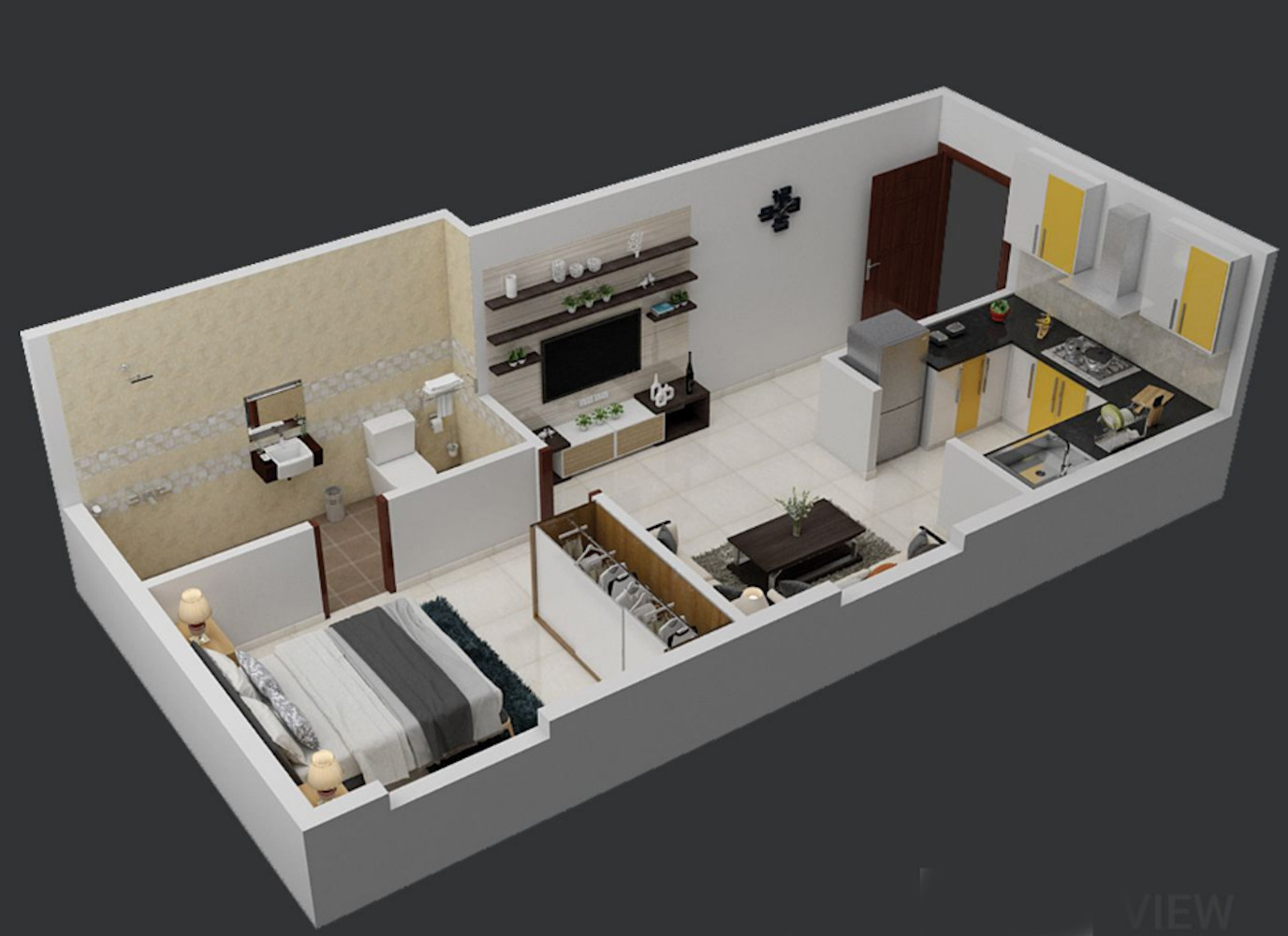 3DFloorPlan of Bhavisha Grey Stone