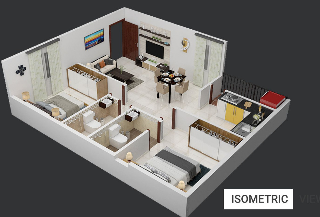 3DFloorPlan of Bhavisha Grey Stone