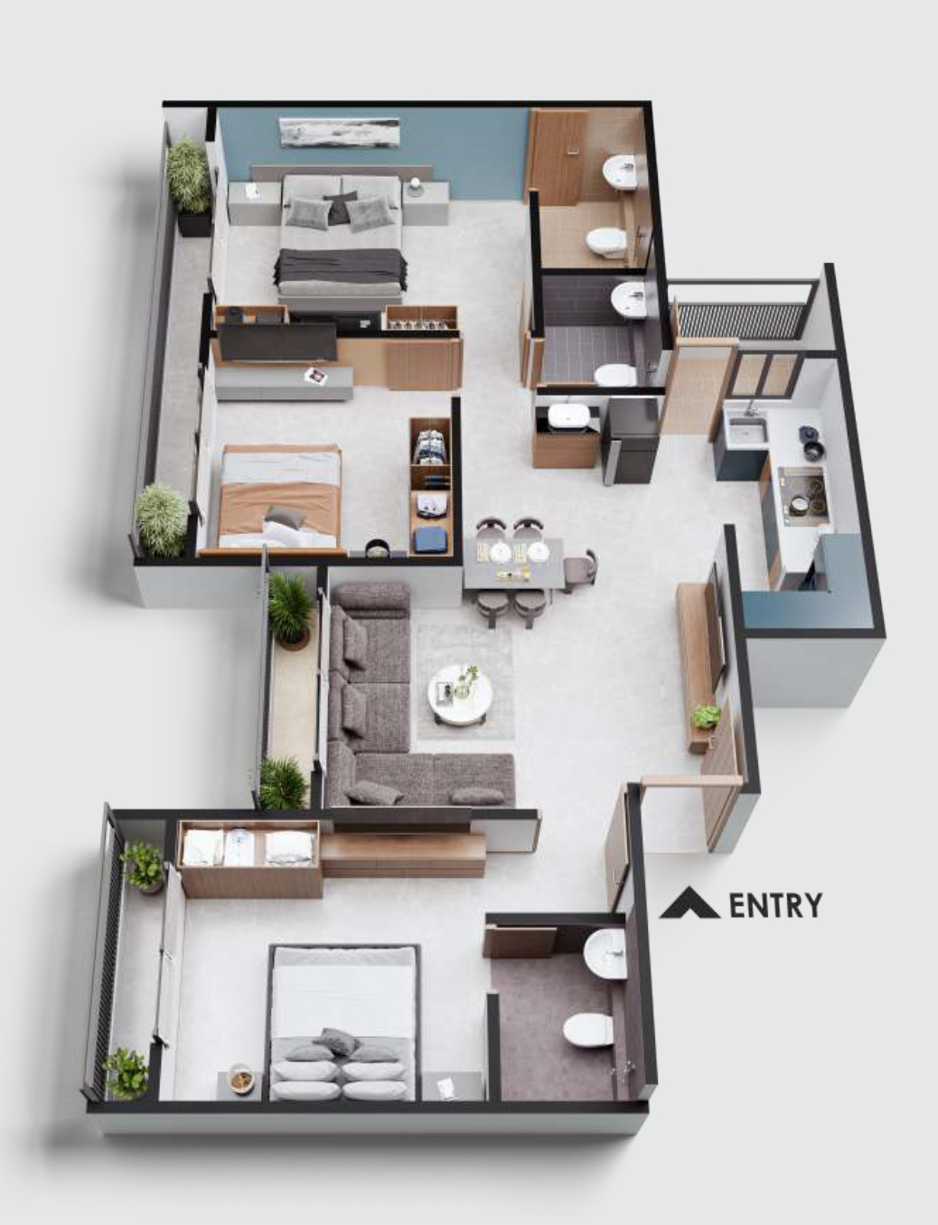 3DFloorPlan of Jay Visat Eminence