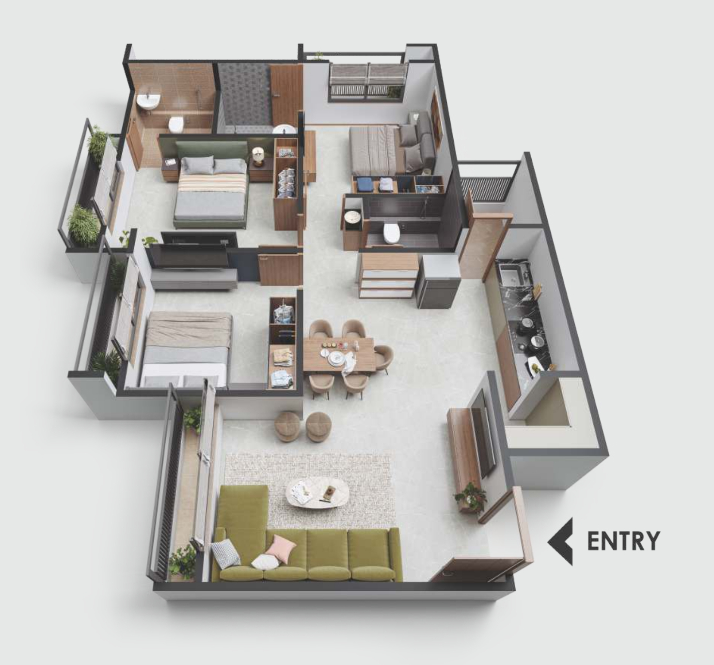 3DFloorPlan of Jay Visat Eminence