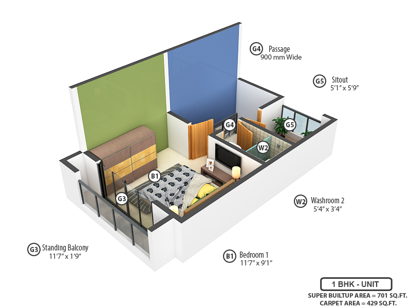 3DFloorPlan of VBHC 47 Rowland Park