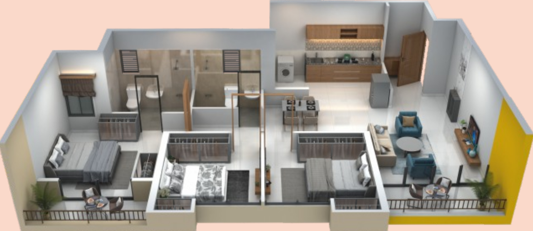 3DFloorPlan of Riverview Falcon Towers At Riverview City