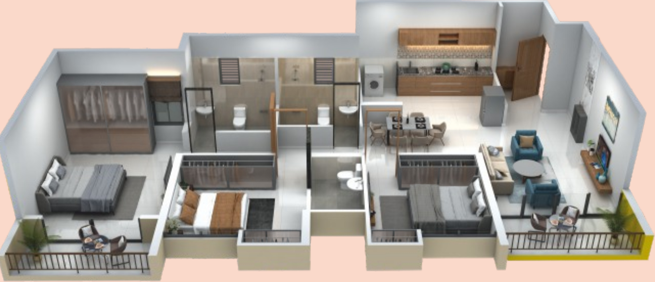 3DFloorPlan of Riverview Falcon Towers At Riverview City