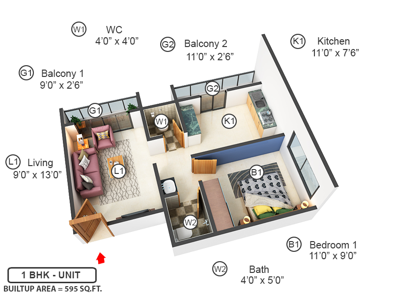 3DFloorPlan of Sai Arcade