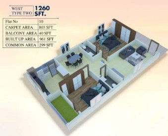 3DFloorPlan of Medha Golden Leaf