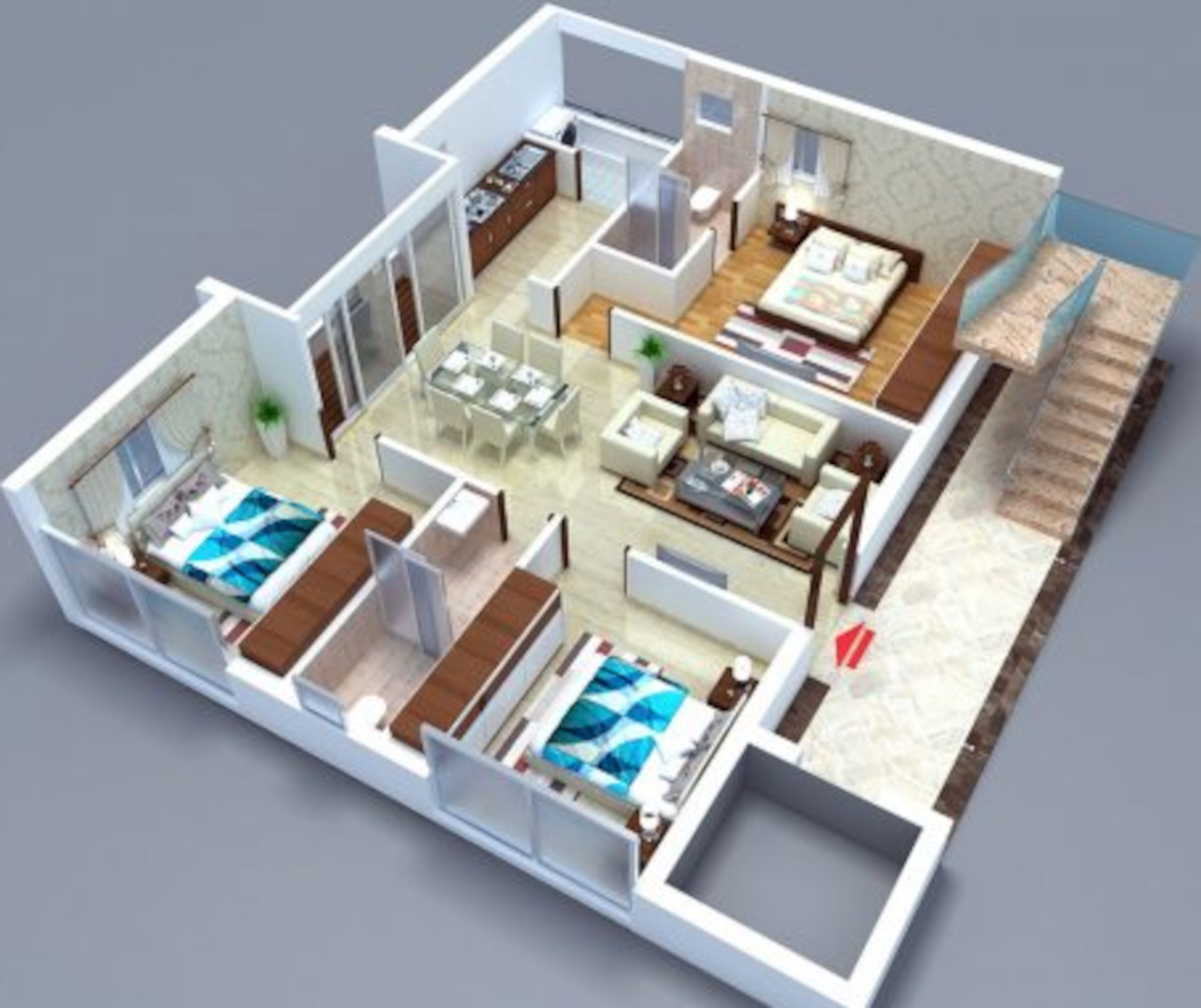 3DFloorPlan of Sri Virinchi Signature
