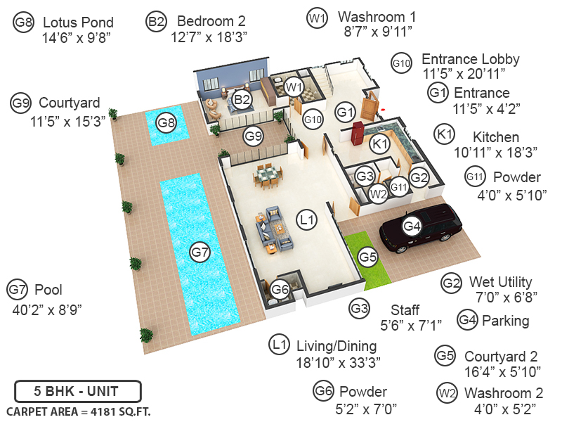 3DFloorPlan of Alembic The Villas Phase 2