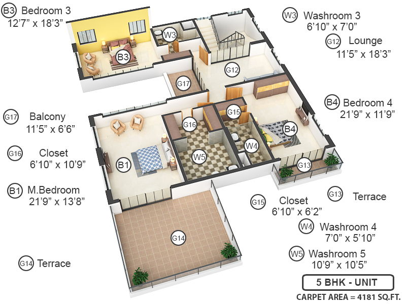 3DFloorPlan of Alembic The Villas Phase 2