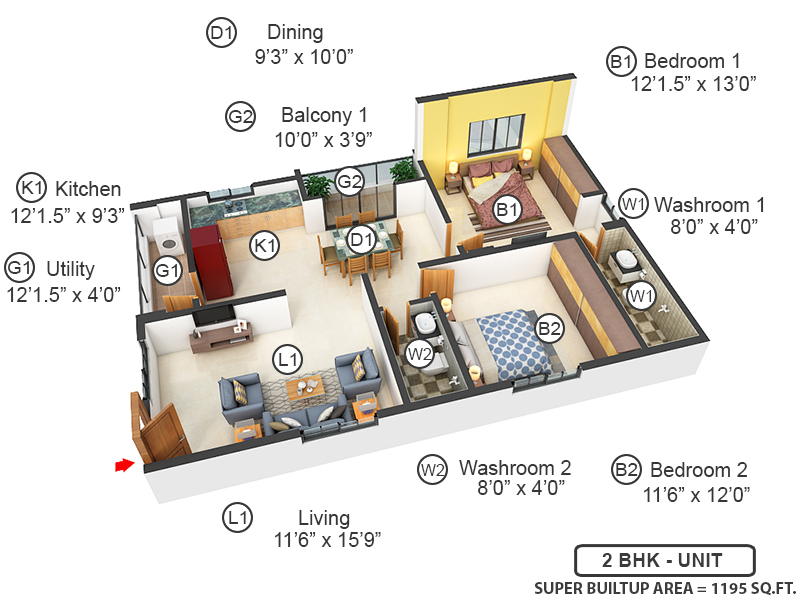 3DFloorPlan of Sardar Nest